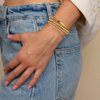 Starain Gold Beaded Bracelets for Women 18K Gold Plated Chain Link Stacking Bracelet Set Jewelry Gift Birthday Gift for Mom Women Wife Girls Her