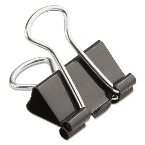 Universal 10199VP3 Mini Binder Clips, 1/4-Inch Capacity, 5/8-Inch Wide, Black, 36/Box