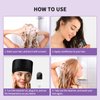 Heat Cap for Deep Conditioning: Hair Steamer for Natural Hair Home Use - Thermal Steam Cap for Black Hair Deep Conditioner with 10-Level Heats Up Quickly, Heating Caps for Hair Treatment - Black