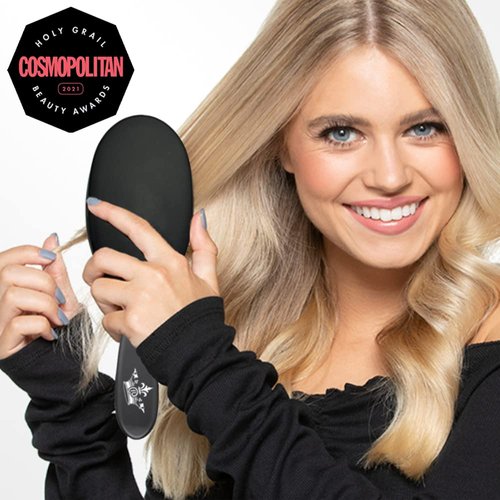 RPZL Boar Bristle Hair Brush - Soft Hair Brush w/Cushioned Nylon & Boar Bristles - Celebrity Polisher Brush, Styling Brush, Smoothing Brush, Hair Extension Brush - For All Hair Types, Wet or Dry Hair