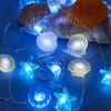 Ocean Themed Marine Life Lights,Beach Sea String Lights, Beach Aquarium Décor Sea Turtle Seahorse Starfish Giant Clam String Lights, Battery or USB powered,10ft 30 LEDs Themed Marine Life Lights (B)