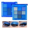 MAEPEOR Black Grey Smokey Eyeshadow Palette 9 Colors Cool Toned Matte Glitter Eyeshadow Palette Longlasting Waterproof Smoky Eye Shadow for Girls and Women (Set 3, Blue Silver)