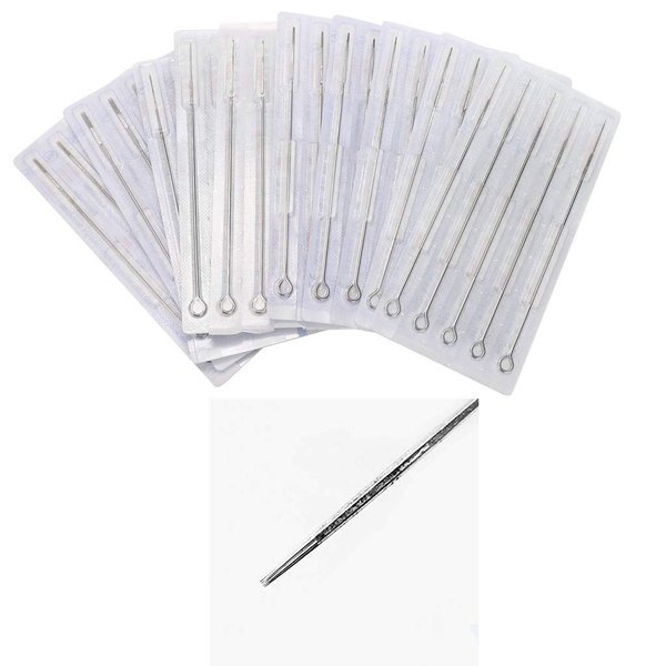 Tattoo Needles,New Star Tattoo Disposable Sterilized Premium Quality 7RL Tattoo Needles 7 Round Liner #12 Standard Disposable & Sterilized Tattoo Lining Needles 50pcs 1207RL Tattoo Needles(7RL)