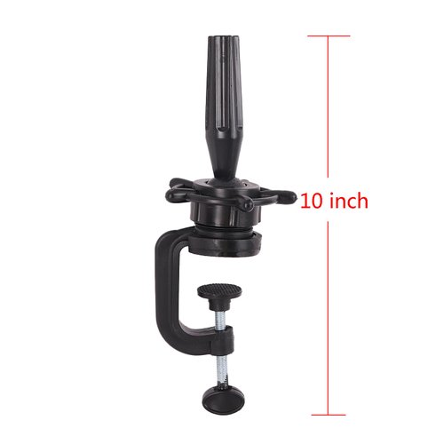MapofBeauty 9 Inch/24 cm 2 Pack Head Stand Wig Stand Holder Clamp Desktop Wig Mannequin Head Stand (Black)