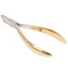 ForPro Gold Cuticle Nipper ¼ Jaw, Stainless Steel Precision Blades, for Trimming Cuticles & Hangnails