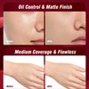 FV Waterproof Foundation with Medium Coverage, Oil-free & Long Lasting, Lightweight, Matte Foundation for Oily/Normal Skin, Sweat-resistant Liquid Makeup Foundation for Face, 30g, Natural Beige