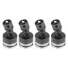 Dilwe 4Pcs Body Post Mount, Aluminum Magnetic Invisible Body Post Mount for SCX10 4WD 1:10 RC Car(Black)