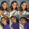 Blonde Highlight Glueless Short Body Wave Lace Front Wigs Human Hair Pre Plucked with Baby Hair 1b/30 Body Wave Bob Wig Human Hair 13x4 Short Body Wave Highlight Lace Front Bob Wig For Women 12 Inch