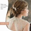 Catery Crystal Bride Wedding Hair Comb Gold Rhinestone Hair Piece Bridal Side Combs Hair Clips Bridesmaid Hair Accessories for Women and Girls