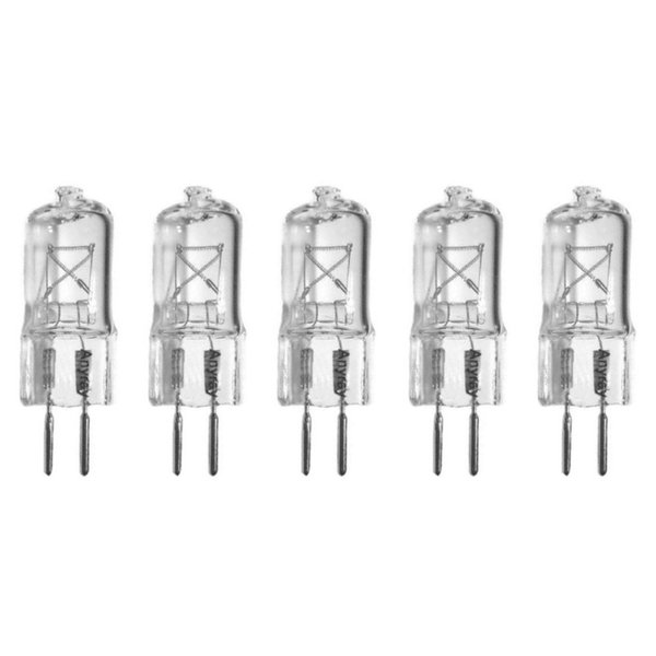 Anyray (5-Pack) 50W Halogen 50 Watt 120 Volt JCD Type G6.35 Bulb