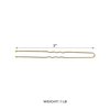 ForPro Professional Collection Hair Pins (320-Count Approx), Blonde, 3" L, Ball-Tipped, Crimped, Non-Damaging, 1 Lb.