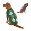 GRAY/PINK Tonal Argyle Dog Sweater Medium