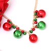 XOCARTIGE Christmas Necklace X-Mas Jingle Bell Necklaces Present Bow Pendant Necklace Present for Women Girls (D Xmas Ball)