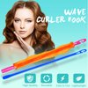 Yilloog 4 Pcs Hair Curlers - Spiral Curls Hook Set (13.8 Inch & 22 Inch) for Heatless Long Wave Styling (Blue, Rose Red)