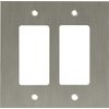 Franklin Brass 64927 Concave 2-Gang Double Decorator / Rocker / GFCI Device Wall Switch Plate Cover, Satin Nickel