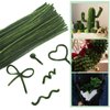 TOAOB 100pcs Pipe Cleaners Moss Green Chenille Stems for Crafts 12 Inch Fuzzy Sticks Craft Supplies for DIY Art Craft Projects Home Decorations