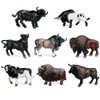 BLAPNK Realistic Cattle Model Figures Cake Topper 8pcs Miniature Cow Figurines Collection Playset Preschool Educational Learn Cognitive Toys
