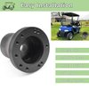 Golf Cart Steering Wheel Adapter, EZGO Steering Wheel Adapter for EZGO TXT and EZGO RXV Models-Black