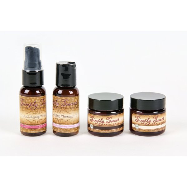 ANTI AGING KIT (1oz SET) Cleanser Toner Moisturizer Vitamin C Skin Care Facial Fine Lines Wrinkle Reducer Cell Pores Organic Vegan Face Firming Lotion