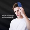 RHOS Paddle Hair Brush for Men-Detangler Hair Brush for Wet&Dry Hair-Square Cushion Hair Brush with Nylon Bristles for Detangling,styling-Plastic Hair Brush for Thin,Short,Think Hair(1 Pack-Blue)