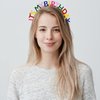 Happy Birthday Crowns Hats Sash Hair Tiara Birthday Party Crown Headband Supplies Gifts Decorations Funny Accessory for Women Girls