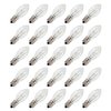 Creative Hobbies (25 Pack Night Light Bulbs, C7, Clear, Steady Burning, 4 Watt, Candelabra Base E12 (Chandelier Size Base)