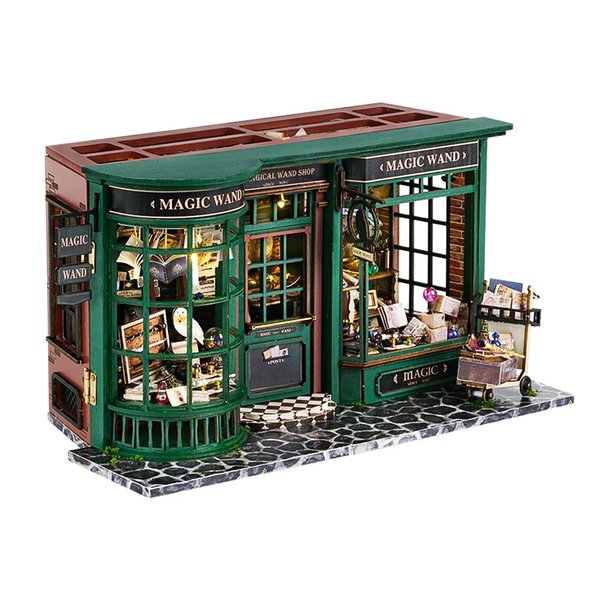 CUTEBEE DIY Miniature Dollhouse Kit, DIY Wooden Dollhouse Kit Miniature House Kit, Creative Room Idea（Magic House）