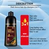 CSFDXD Instant Dark Coffee Hair Dye Shampoo 3 in 1 for Gray hair, Herbal Brown Hair Color Shampoo for Women and Men,100% Gray Hair Coverage,Dark Brown Hair Shampoo colors 500ml