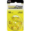 Hear Clear Size 10 PR230 Hearing Aid Batteries Yellow Tab (60 Batteries) + Battery Holder Keychain