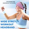 Sukeen Cooling Workout Headbands Women Men, Stretchy Non-Slip Wide Headbands for Women, Sweat Band Moisture Wicking Headbands for Women, Dark Gray/Macaron Blue/Macaron Pink/Mint Green/Lavender/Blue