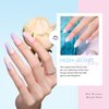 beetles Gel Polish Nail Set 20 Colors Summer Pastel Girly Sparkle Glitter Uv Gel Dreamy Town Collection Macaroon Bright Pastel Nail Manicure Kit with 3Pcs Base Top Coat Gift for Girls