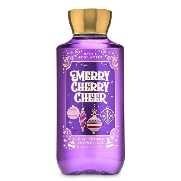 Bath and Body Works Merry Cherry Cheer Shower Gel with Shea + Vitamin E, 10 fl oz