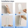 Toothbrush Holder Wall Mounted,Eco-Friendly Mighty Toothbrush Holder for Bathroom No Drilling 2Pack (2, Transparent Color)
