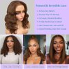 Bob Wig Human Hair Chocolate Brown Lace Front Wig Human Hair for Women 13x4 HD Body Wave Lace Front Wigs Human Hair Color 4 Glueless Wigs Human Hair Pre Plucked with Baby Hair 180% Density 8 Inch