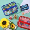 Nitial 3 Packs Small Clear Toy Storage Bags, PVC Toy Storage Bags with Zipper Handle, Waterproof Storage Bag Container for Small Toys, Building Blocks and Board Games(Red, Blue, Green)