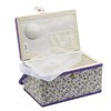 Medium Sewing Basket with Accessories, Sewing Storage Box with Supplies DIY Sewing Kits Christmas Gift for Beginner, Professional (purple)