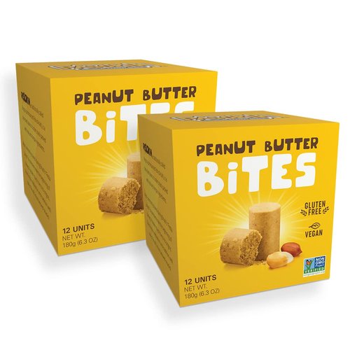 PASOKIN | Original Peanut Butter Snack | Gluten Free, Vegan, All Natural, Made in USA, 0.5 oz bites [24 count]