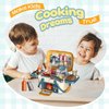 PALYSOM Kids Play Kitchen Toys, BBQ Kitchen Playset, Pretend Play Food Toys Cooking Set with Sound & Light, Barbecue, Oven, Play Sink, Outdoor Play Grill Toy Gift for Toddler Boys Girls 3-6