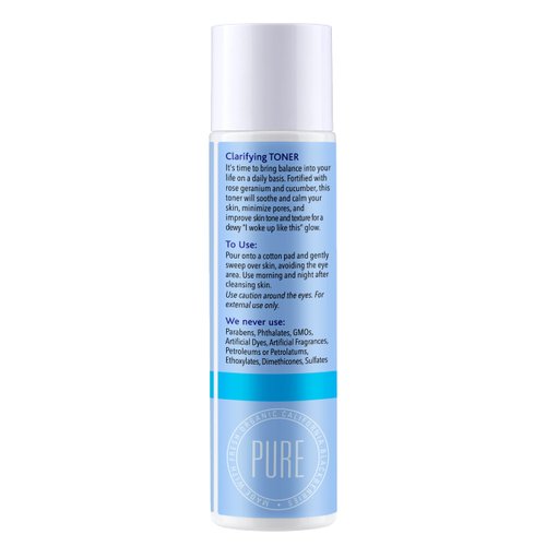 California Pure Naturals Clarifying Toner - Brightening and Anti Aging Toner with Vegan Hyaluronic Acid, Rose, Black Tea, and Antioxidants for Sensitive Skin - 5 Ounce