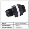 EVIL ENERGY Male 6AN Bulkhead Fuel Cell Fitting Adapter Aluminum Straight