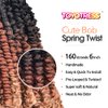Toyotress Bob Spring Twist Hair - 6 Inch 8 Packs Ombre Brown Blonde Pre-twisted Crochet Hair Spring Twists Crochet Braids, Synthetic Braiding Hair Extensions (6 Inch, OT30/27-8P)