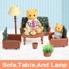 Dollhouse Furniture Set for Kids Toys Miniature Doll House Accessories Pretend Play Toys for Boys Girls & Toddlers Age 3+ with Living Room