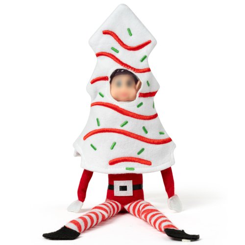 Qimgic Christmas Elves Doll Clothes - Christmas Fairy Dolls Clothing Costume Accessories, Xmas Eve Tree Cake Dress Clothes 16 - 18 inch Doll Outfit Decoration for Winter Party (2 Piece)