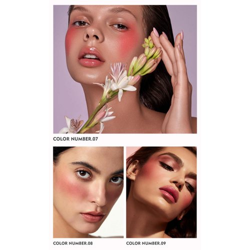 MAEPEOR Cream Blush 9 Color Smooth High-Pigmented Buildable Face Blush Long-Lasting Natural Look Face Blush for Cheeks (Color 07)