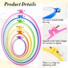 Pllieay 6 Pieces Plastic Embroidery Hoops Set and 16 Pieces Needles Plastic Circle Cross Stitch Hoop Ring 3.4 inch to 10.2 inch for Embroidery and Cross Stitch(Multicolor)