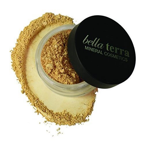 Bellaterra Cosmetics Mineral Powder Foundation | Long-Lasting All-Day Wear | Buildable Sheer to Full Coverage – Matte | Sensitive Skin Approved | Natural SPF 15 (Honey) 9 grams
