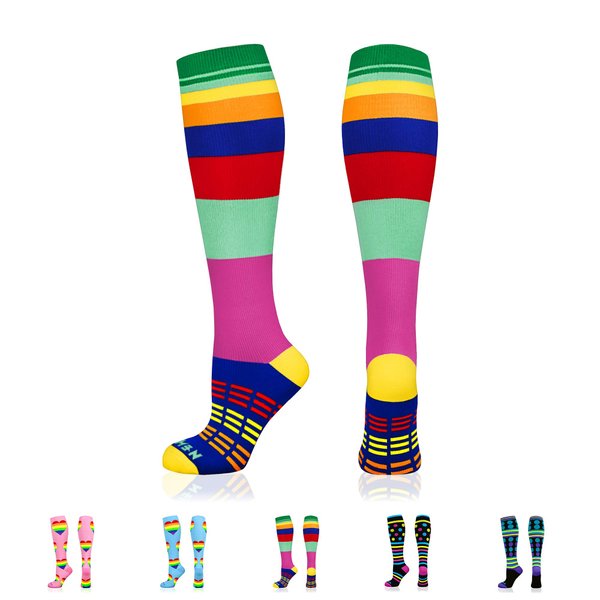 NEWZILL Medical Compression Socks for Women and Men Circulation 20-30 mmHg Compression Stockings for Running Nursing Travel…