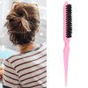 Teasing Hair Brush, Plastic Handle Styling Brush Used for Edge Control, Backcombing, Smoothing, and Styling Fine Hair for women ()