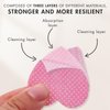 Embagol Eyelash Extension Glue Wipes 200 PCS Lint Free Nail Wipes Non-Woven Fabric Lash Glue Wipes Nail Polish Remover Wipes for Lash Extension Supplies (Pink)