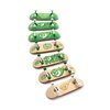SPITBOARDS 34mm x 96mm Pro Fingerboard Set-Up (Complete) | Real Wood Deck | Pro Trucks with Lock-Nuts and Pro Bushings | Polyurethane Pro Wheels with Bearings | Logo (Green Version)